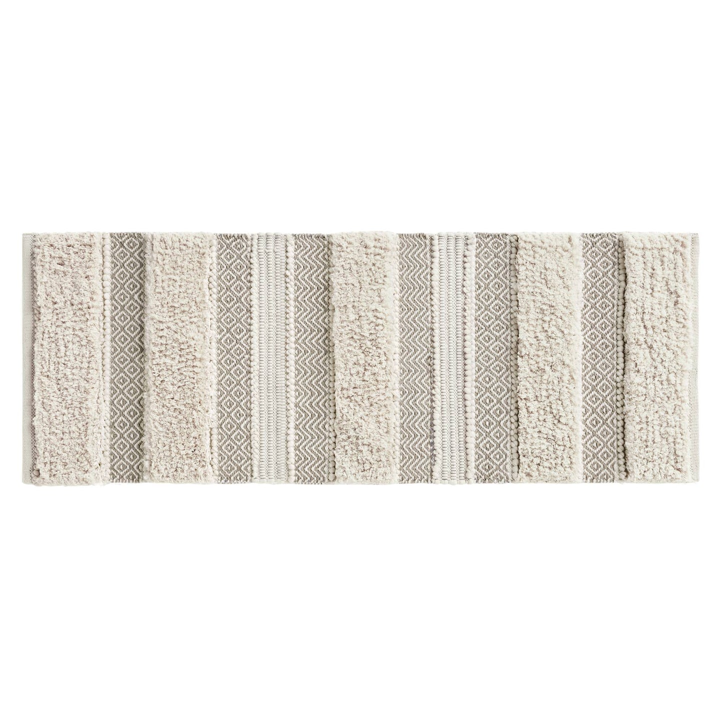 Asher Woven Texture Stripe Bath Rug