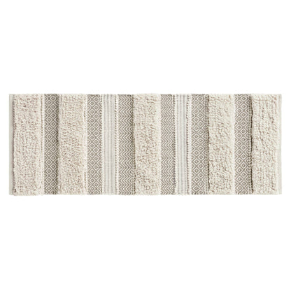Asher Woven Texture Stripe Bath Rug