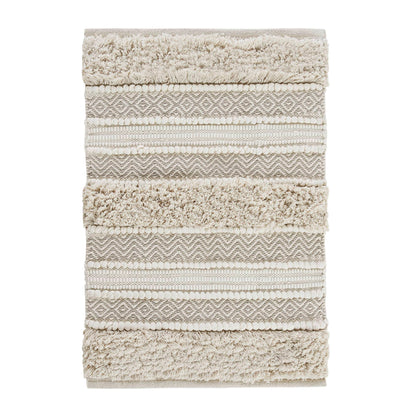 Asher Woven Texture Stripe Bath Rug