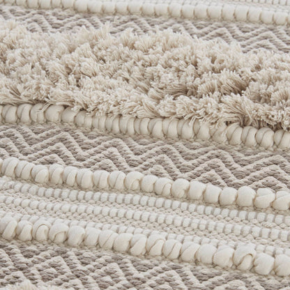 Asher Woven Texture Stripe Bath Rug