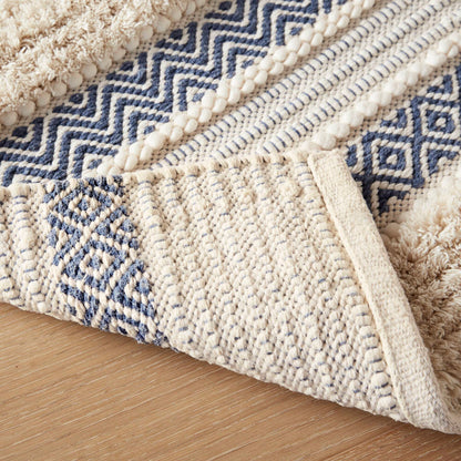 Asher Woven Texture Stripe Bath Rug
