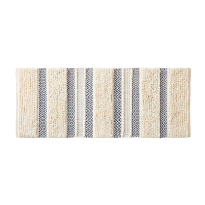 Asher Woven Texture Stripe Bath Rug