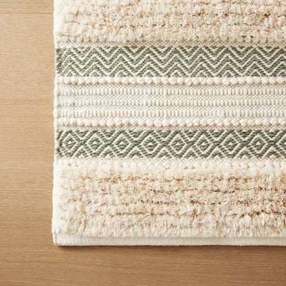 Asher Woven Texture Stripe Bath Rug