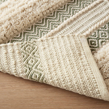 Asher Woven Texture Stripe Bath Rug