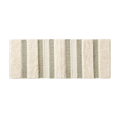 Asher Woven Texture Stripe Bath Rug