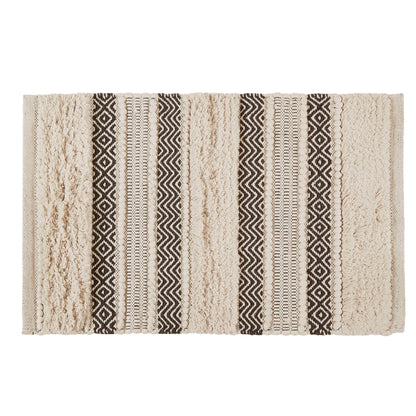 Asher Woven Texture Stripe Bath Rug