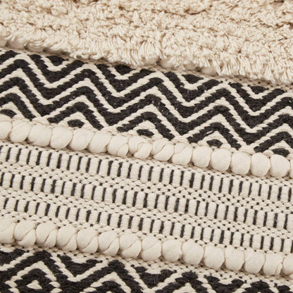 Asher Woven Texture Stripe Bath Rug