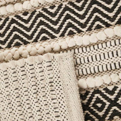 Asher Woven Texture Stripe Bath Rug