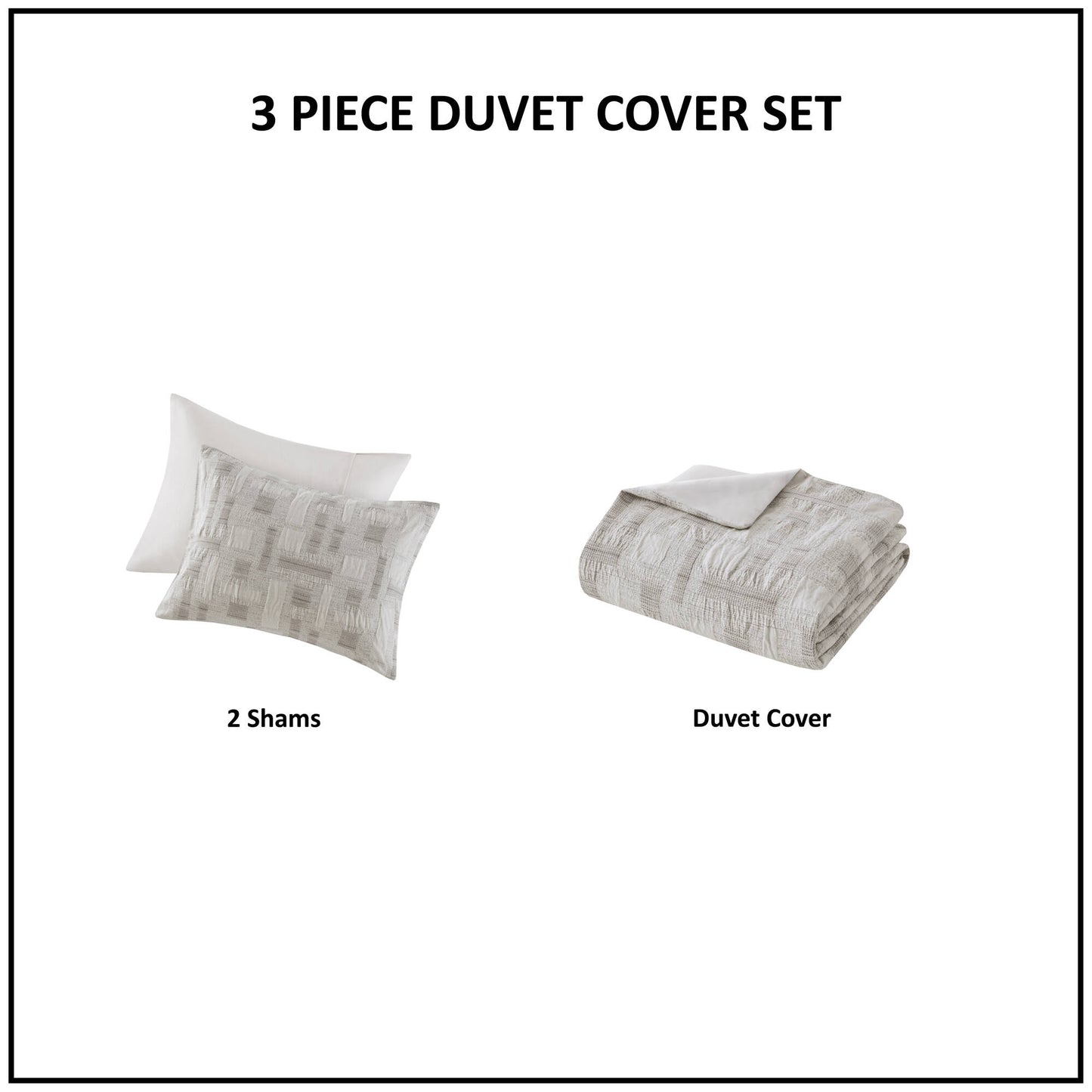 Cairo 3 Piece Cotton Jacquard Duvet Set