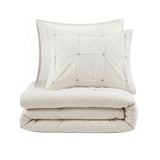 Masie 3-Piece Elastic Embroidered Cotton Duvet Cover Set