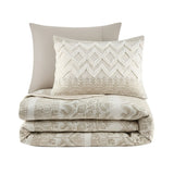 Mila 3-Piece Cotton Duvet Cover Set with Chenille Tufting