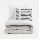 Serena 3-Piece Cotton Printed Duvet Cover Set w/ trims