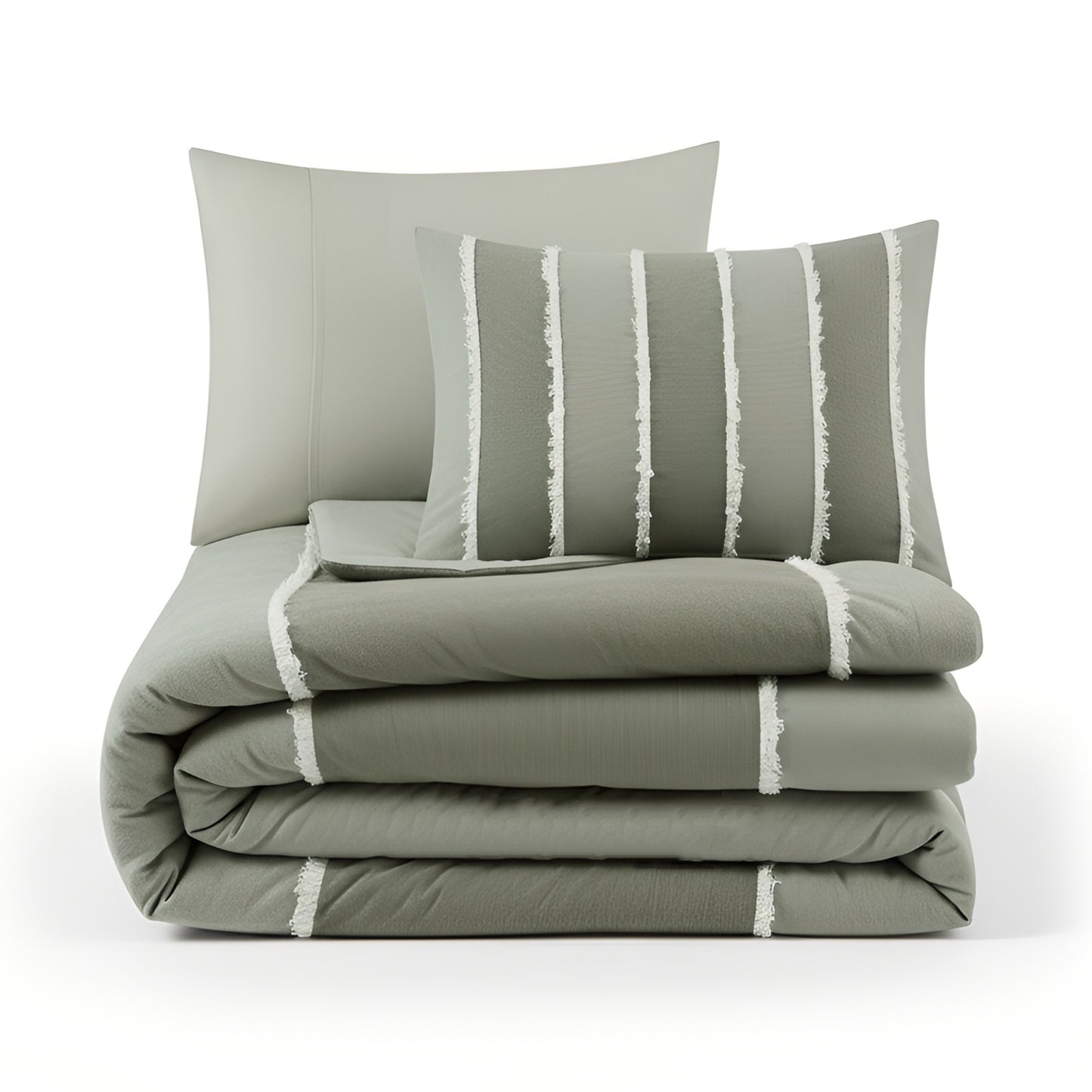 Shay 3-Piece Striped Cotton Duvet Cover Set
