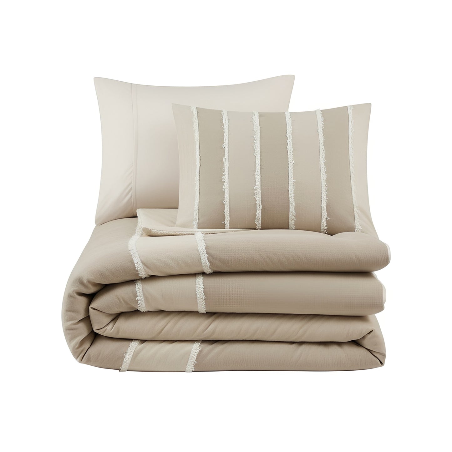 Shay 3-Piece Striped Cotton Duvet Cover Set