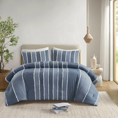 Shay 3-Piece Striped Cotton Comforter Set