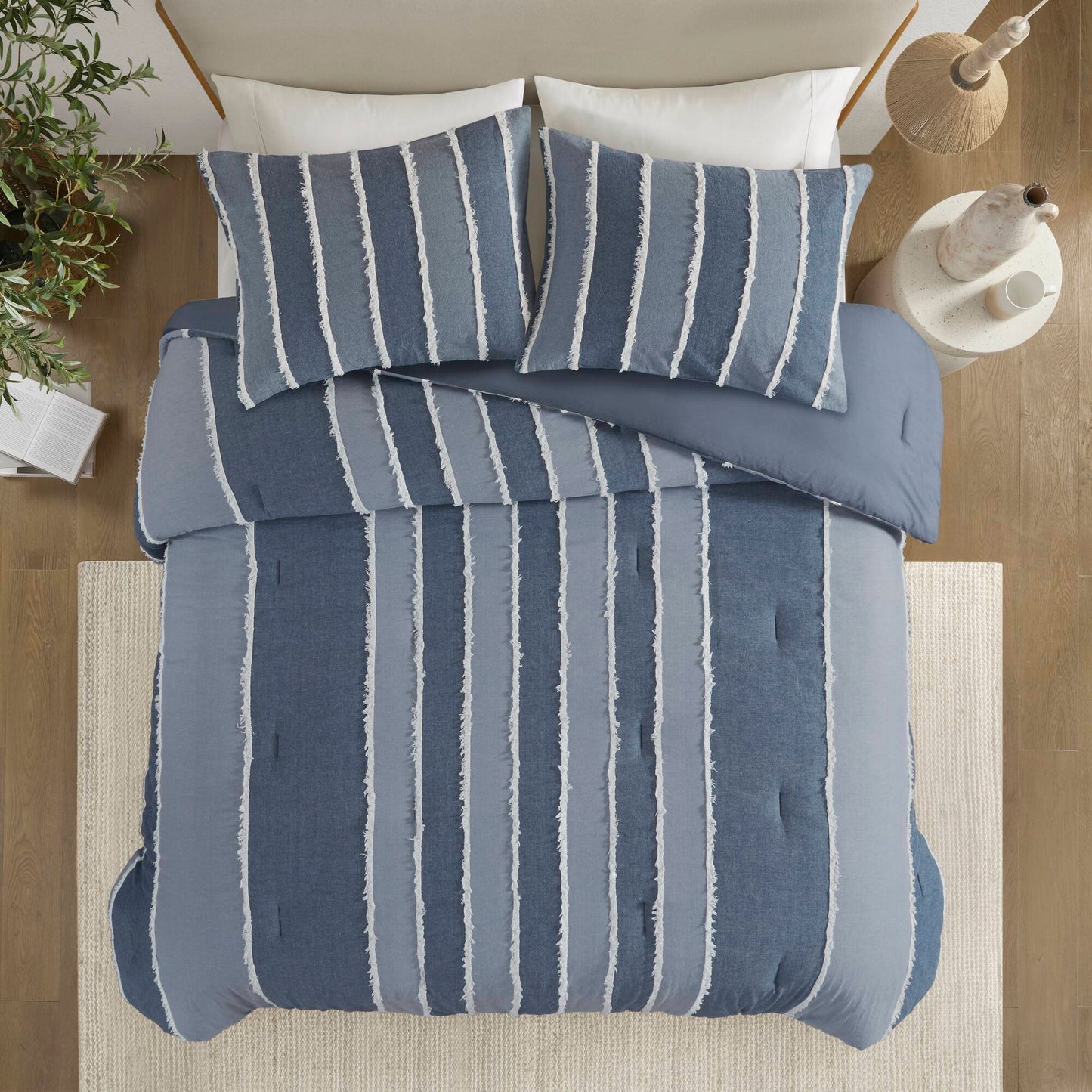 Shay 3-Piece Striped Cotton Comforter Set