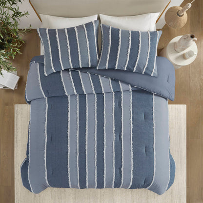 Shay 3-Piece Striped Cotton Comforter Set