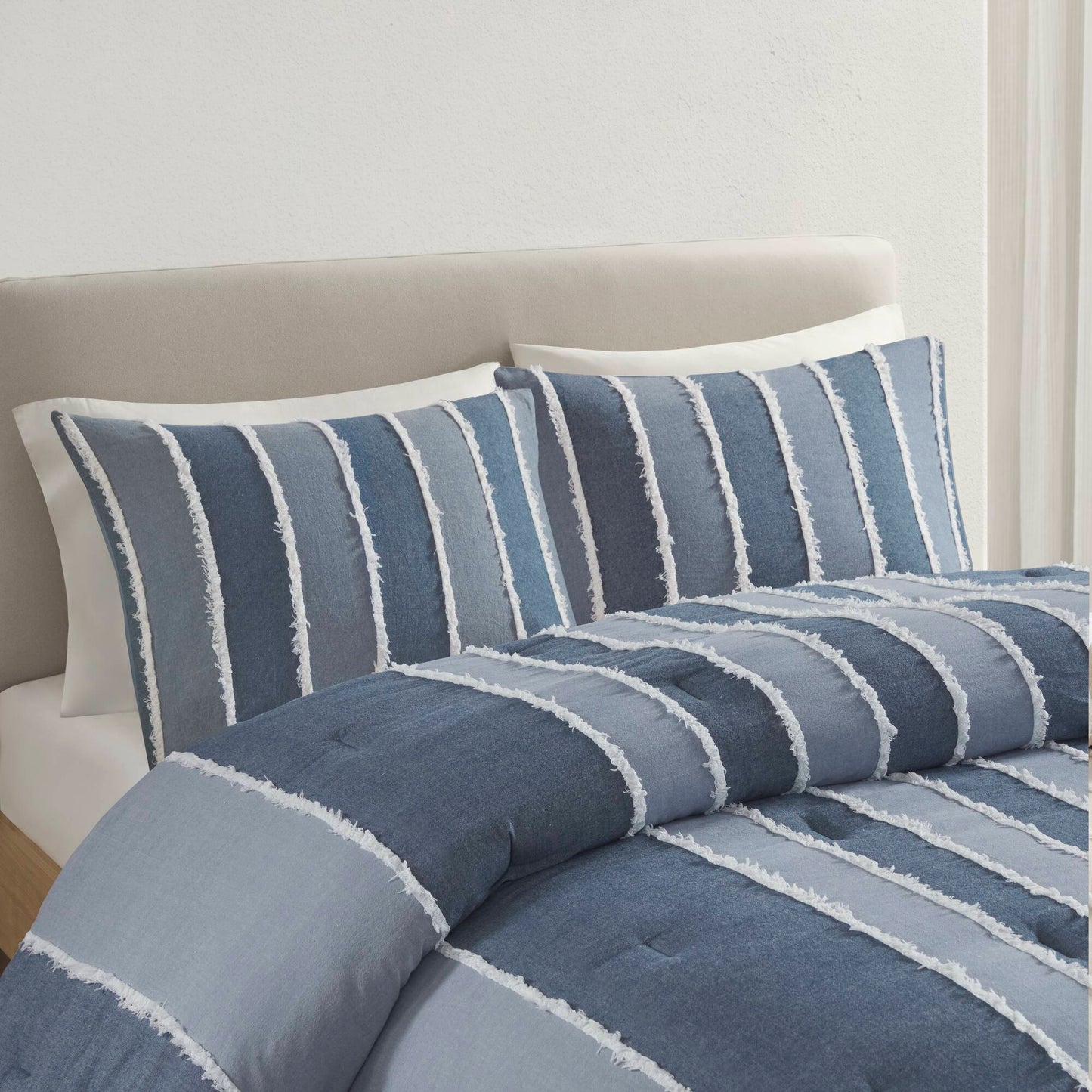 Shay 3-Piece Striped Cotton Comforter Set
