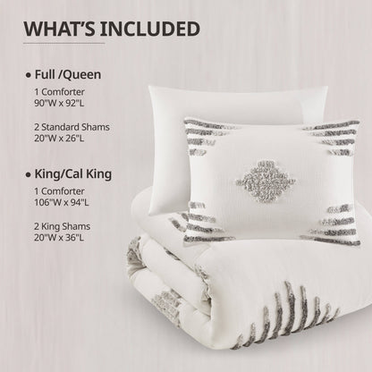 Tahli 3-Piece Cotton Blend Chenille Comforter Set