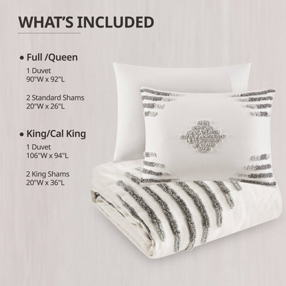 Tahli 3-Piece Cotton Blend Chenille Duvet Cover Set
