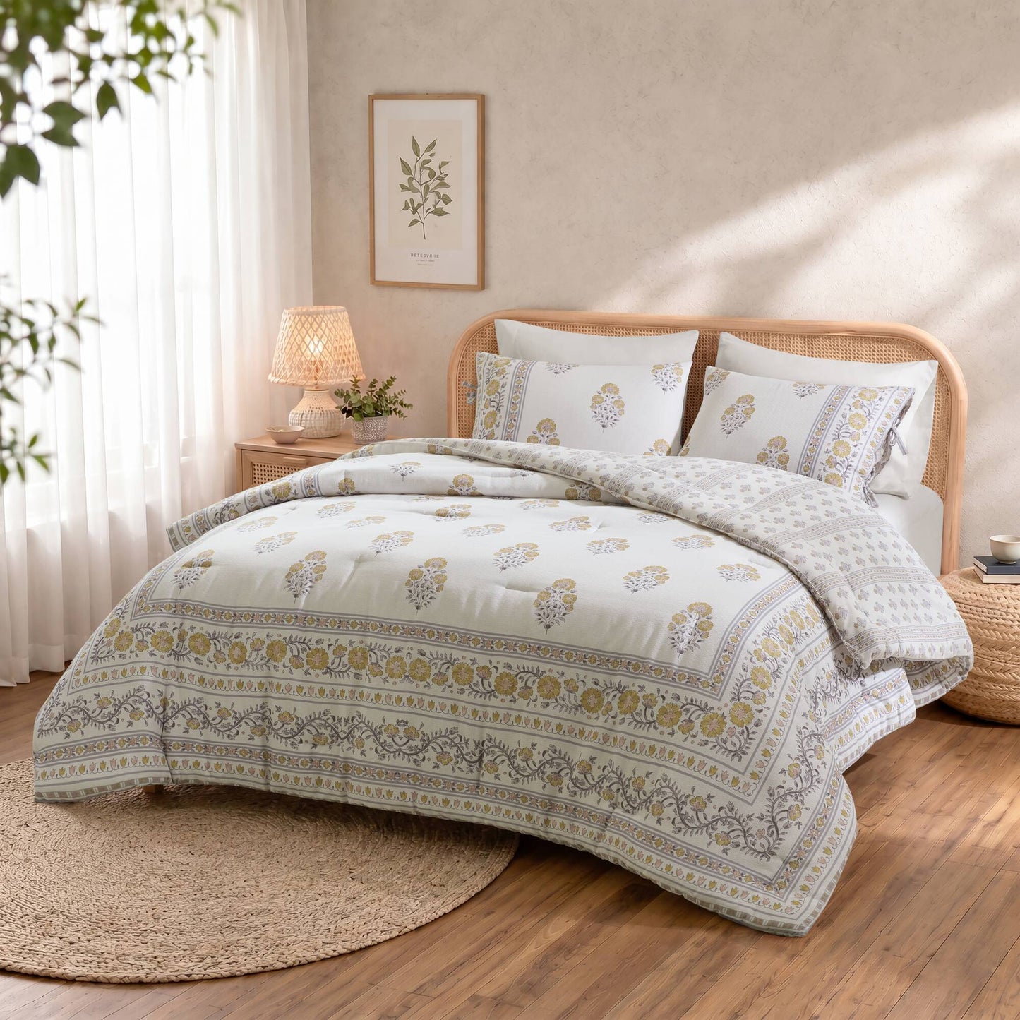 Thalia Floral 3-Piece Comforter Set