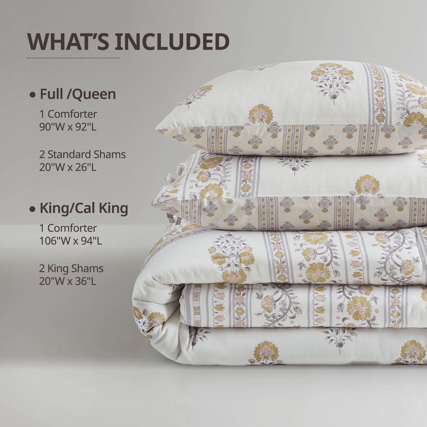 Thalia Floral 3-Piece Comforter Set