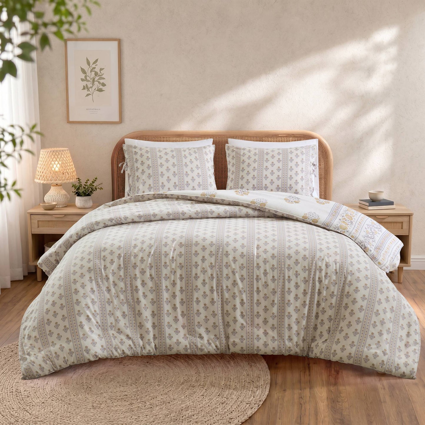 Thalia Floral 3-Piece Duvet Set