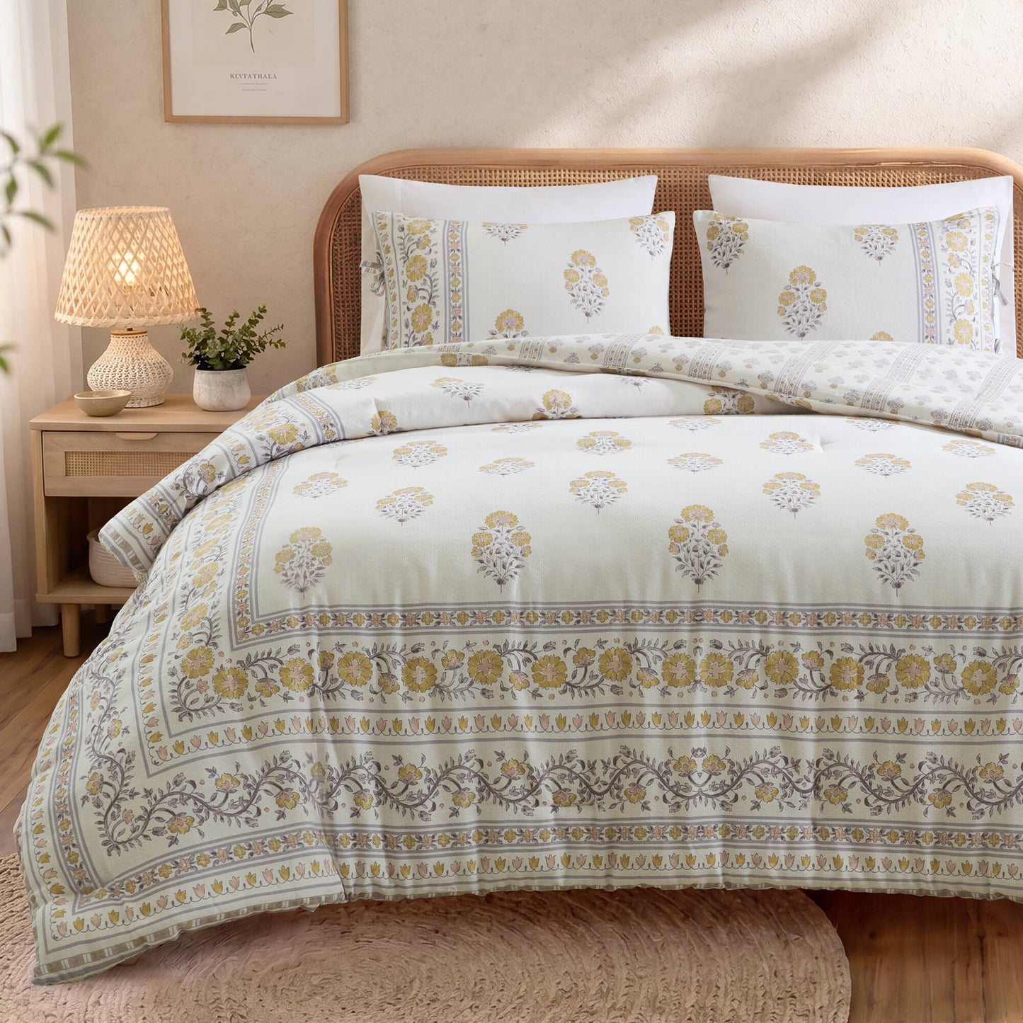 Thalia Floral 3-Piece Duvet Set