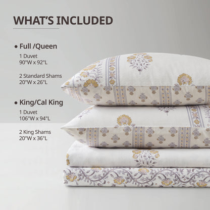 Thalia Floral 3-Piece Duvet Set