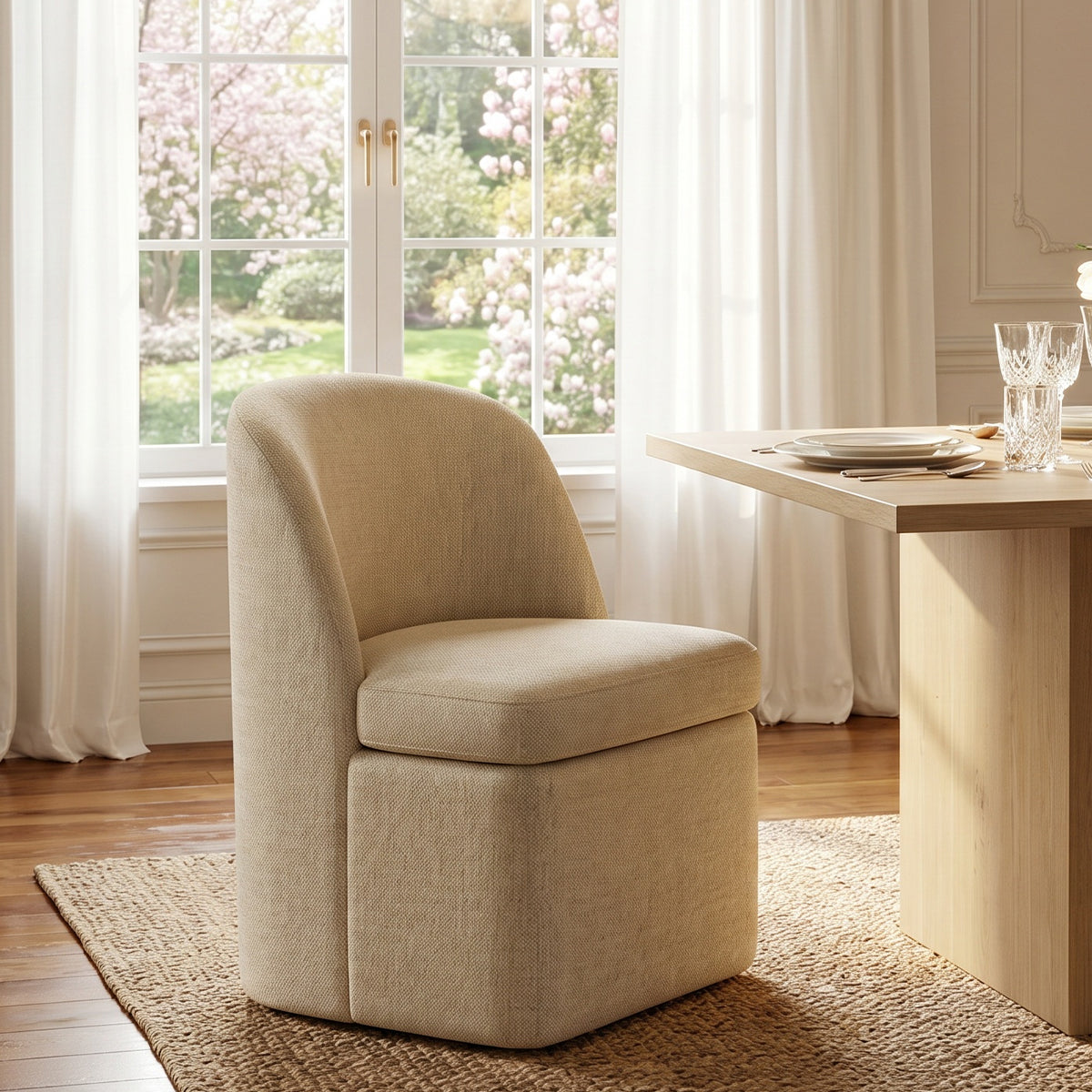 Lyra Dining Chair with castors