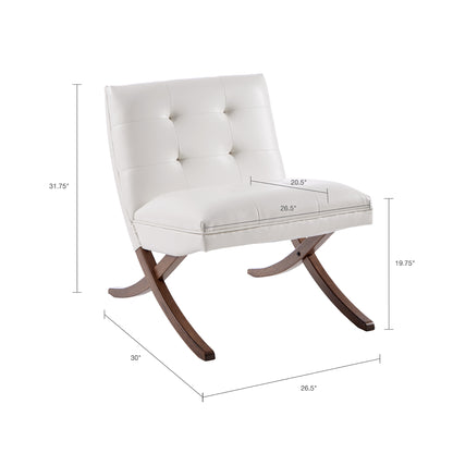 Wynn Tufted Back Armless Accent Chair