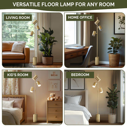 Alta 3-Light Metal Floor Lamp