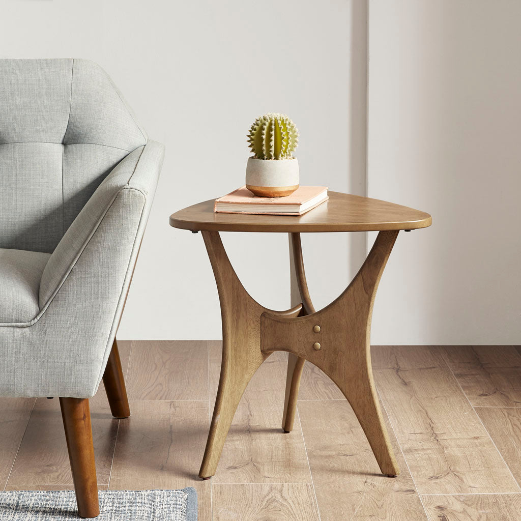 INK+IVY Triangle Wood Side Table