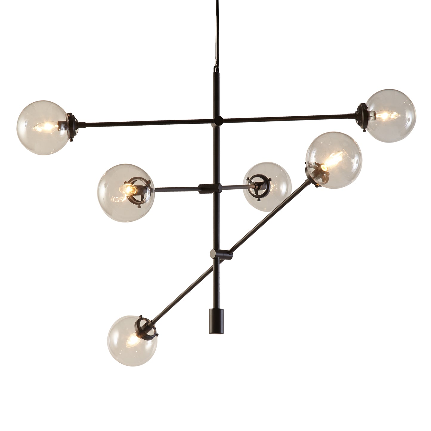 INK+IVY 6-Globe Light Architectural Metal Chandelier