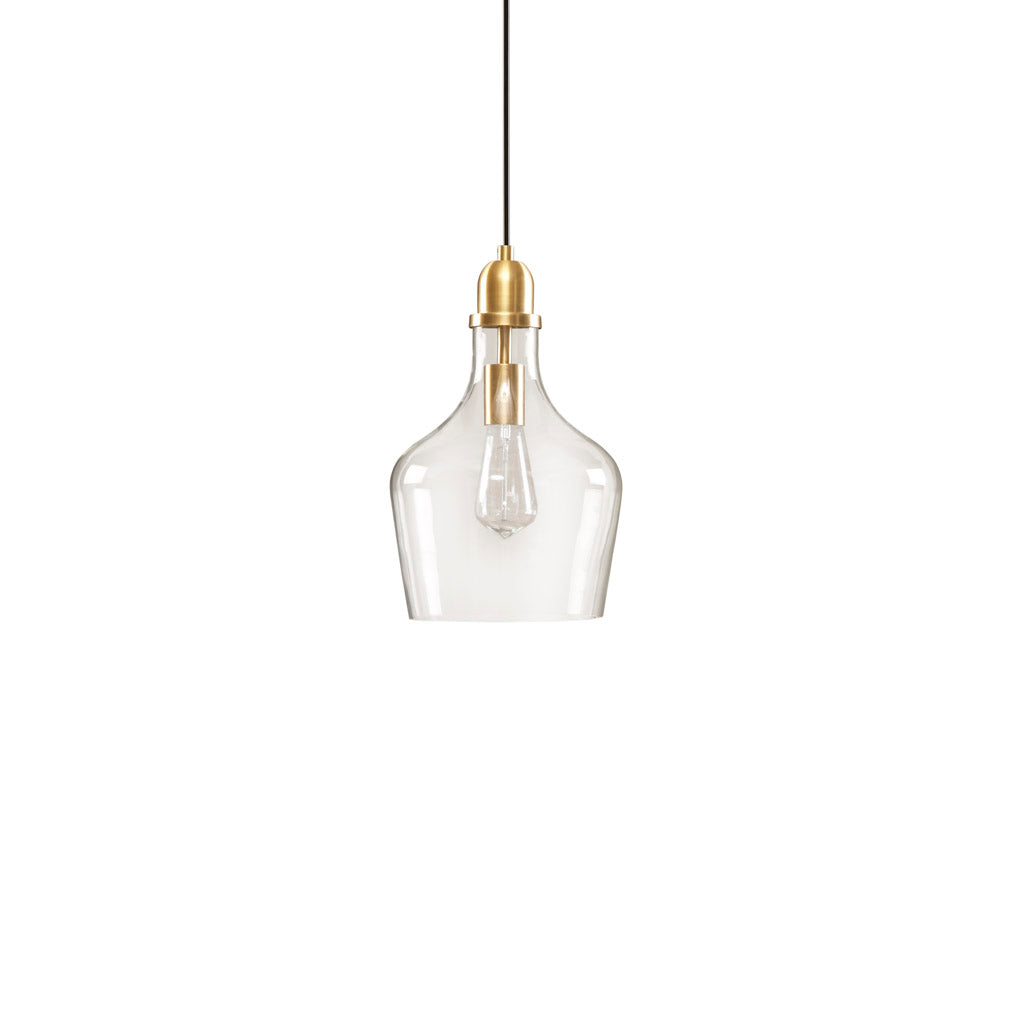 INK+IVY Auburn Bell Shaped Hanging Glass Pendant Light