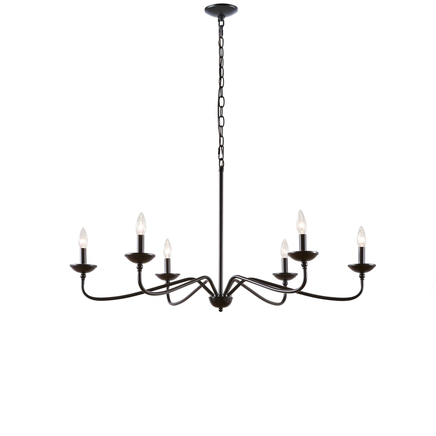 INK+IVY 6-Light Farmhouse Metal Chandelier