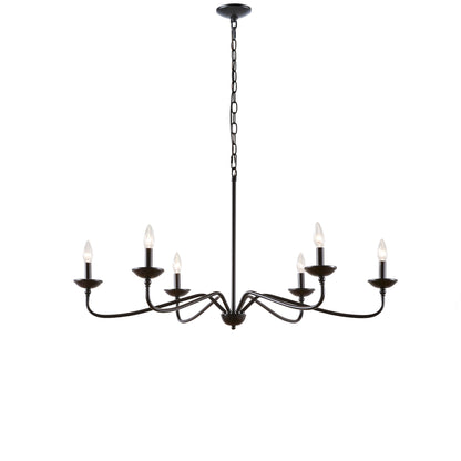 INK+IVY 6-Light Farmhouse Metal Chandelier