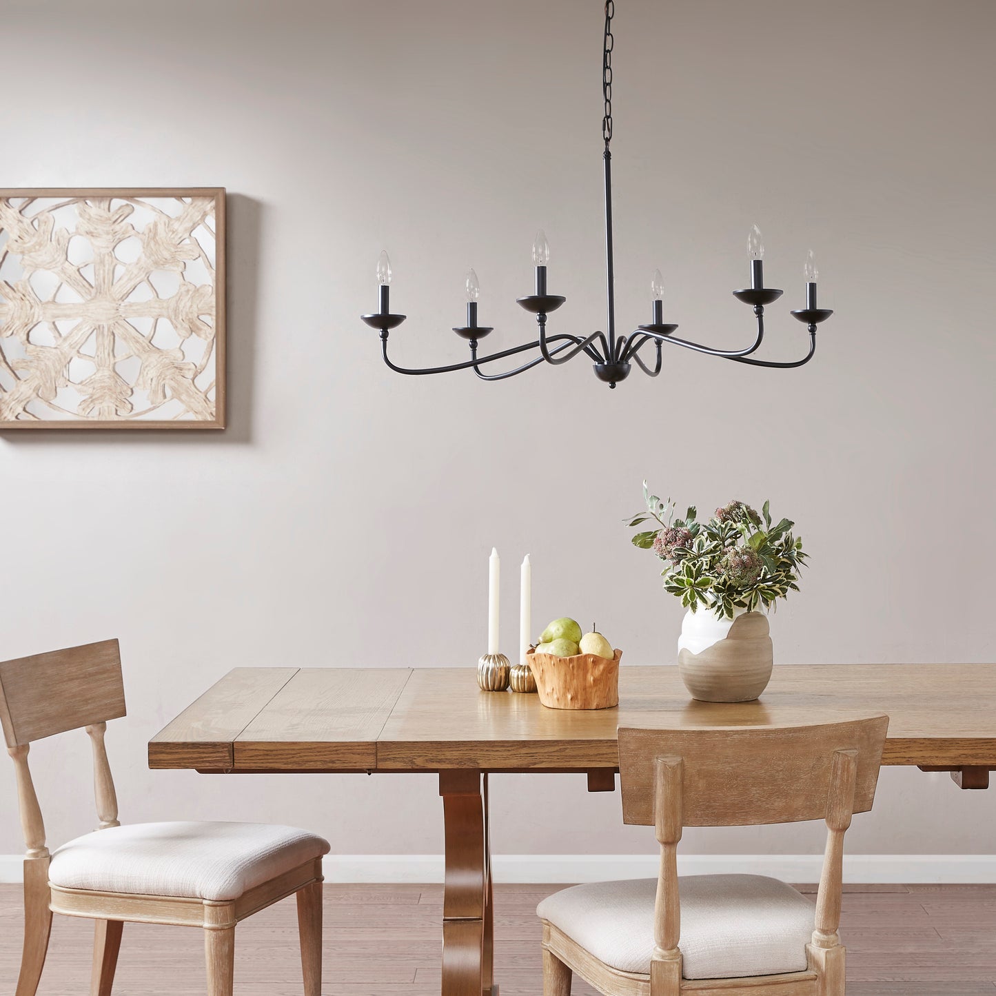 INK+IVY 6-Light Farmhouse Metal Chandelier