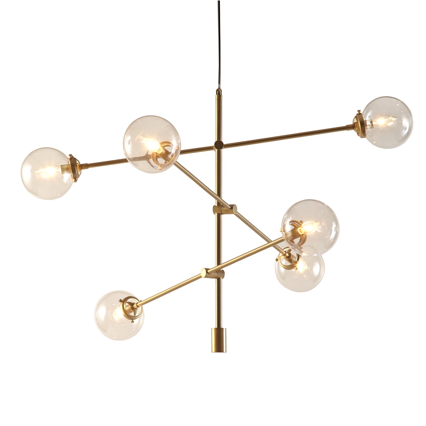 INK+IVY 6-Globe Light Architectural Metal Chandelier