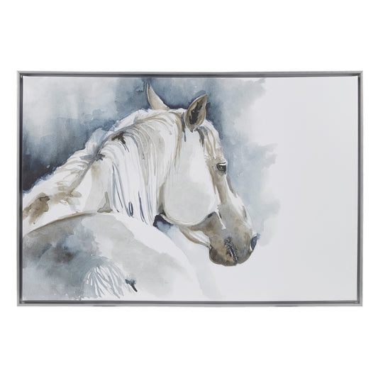 INK+IVY Hand Embellished Horse Framed Canvas Wall Art