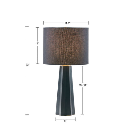 INK+IVY Geometric Ceramic Table Lamp