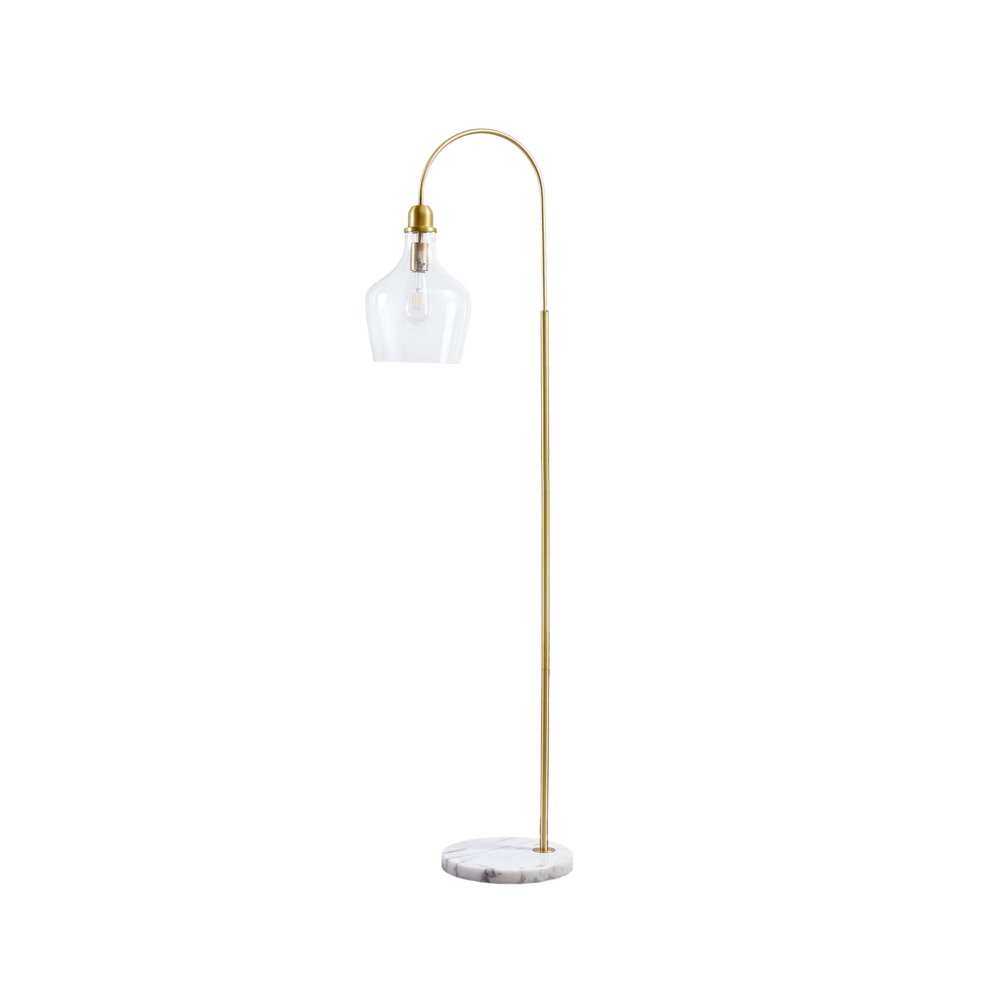 INK+IVY Arched Floor Lamp with Marble Base