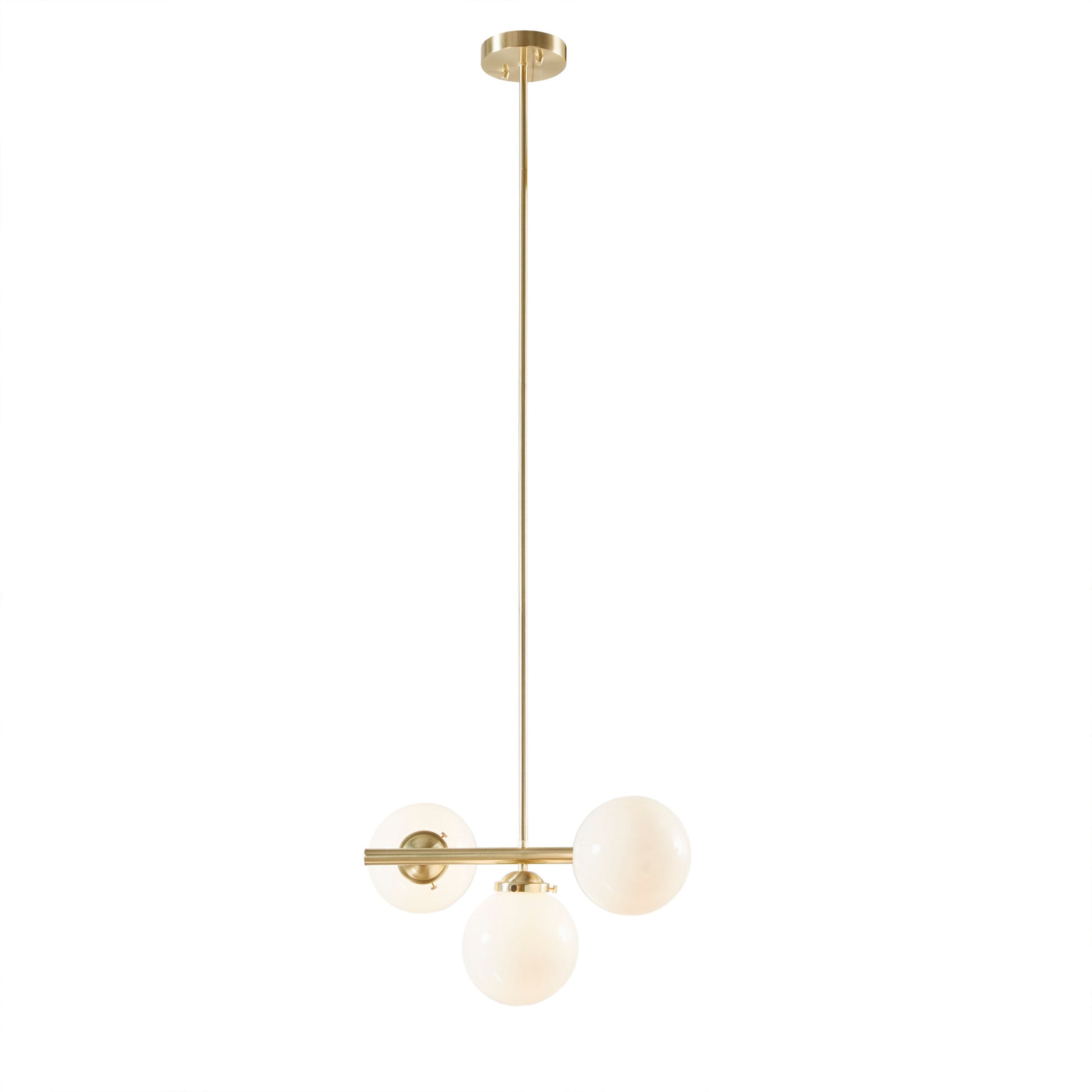 INK+IVY 3-Light Chandelier with Frosted Glass Globe Bulbs