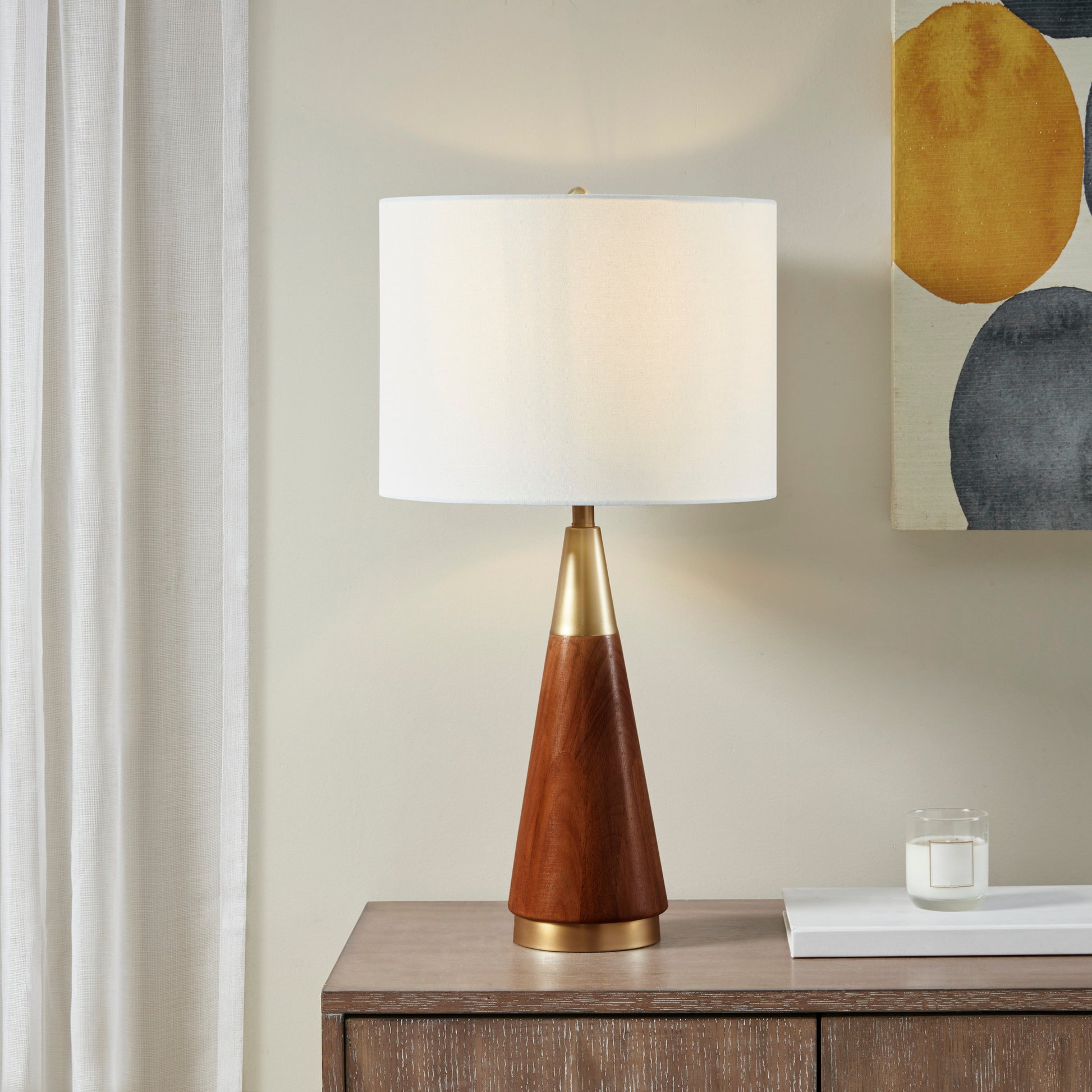 INK+IVY Triangular Table Lamp