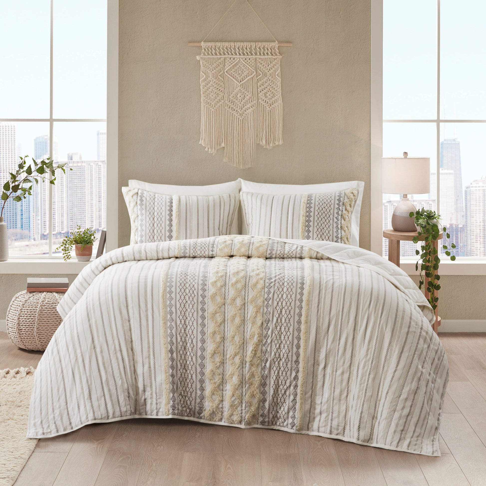 INK+IVY Cotton 3 Piece Coverlet Set