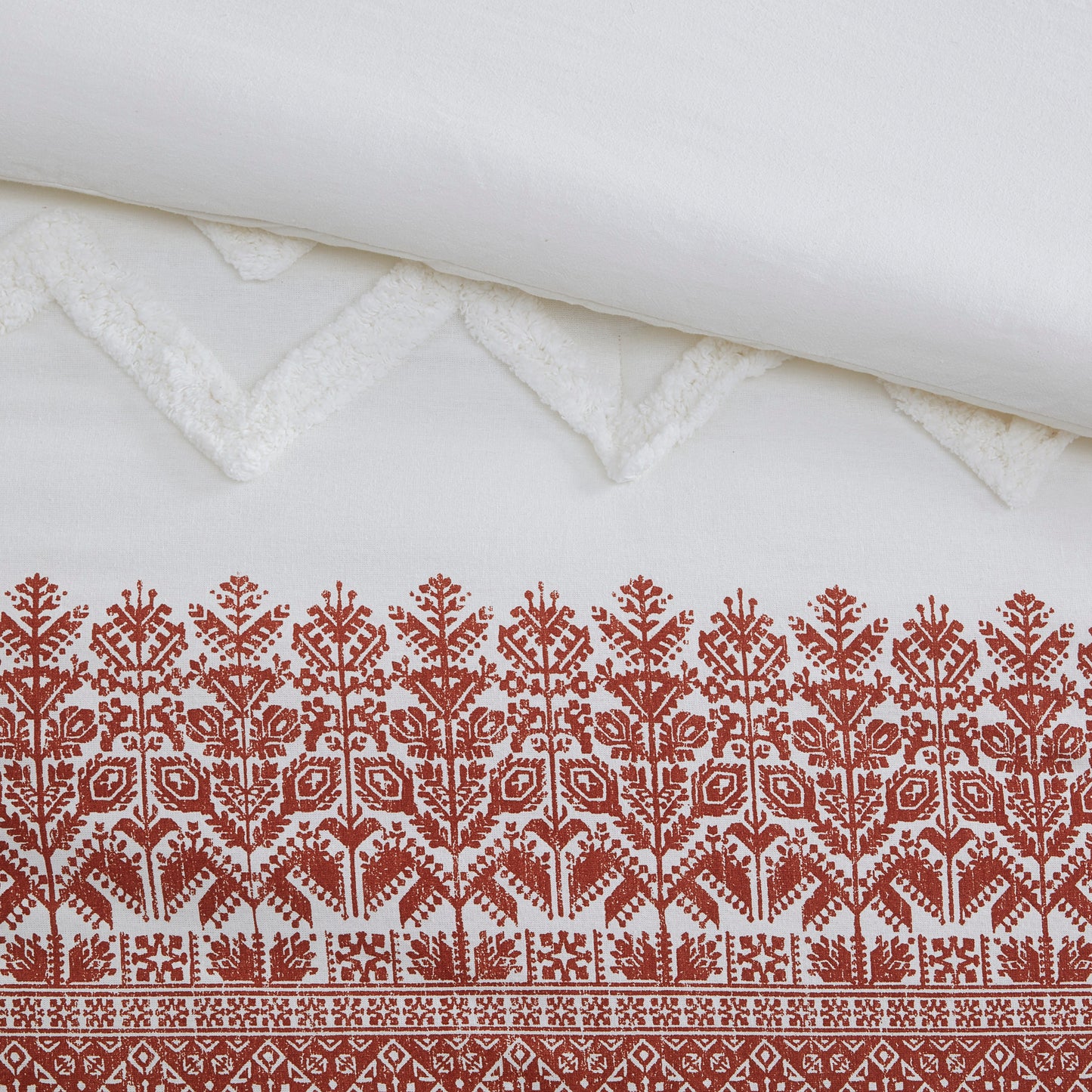 INK+IVY 3 Piece Cotton Comforter Set with Chenille Tufting