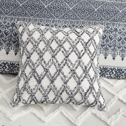 INK+IVY Cotton Embroidered Square Pillow