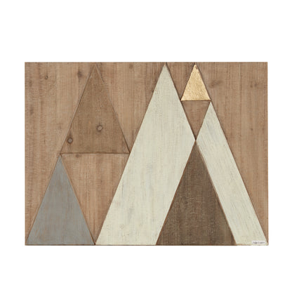 INK+IVY Layered Triangles Wood Wall Decor