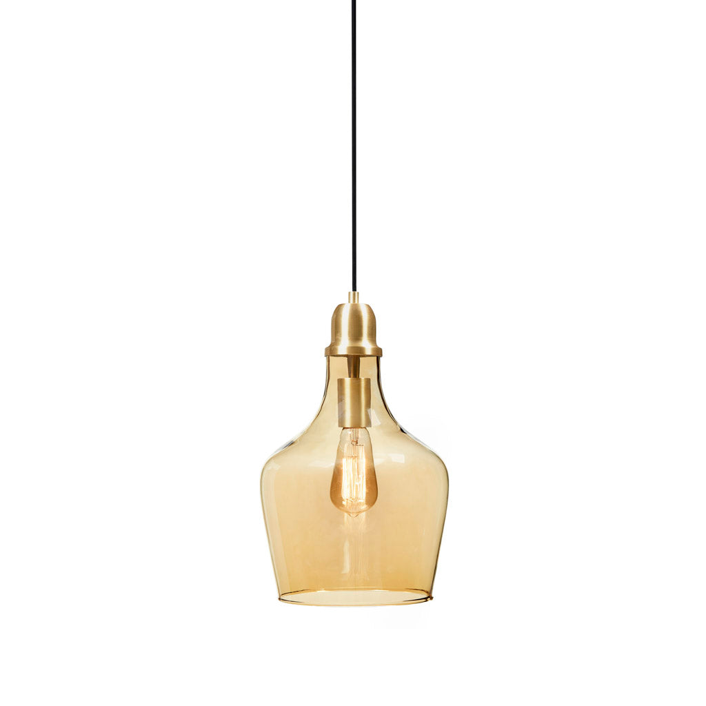 INK+IVY Auburn Bell Shaped Hanging Glass Pendant Light