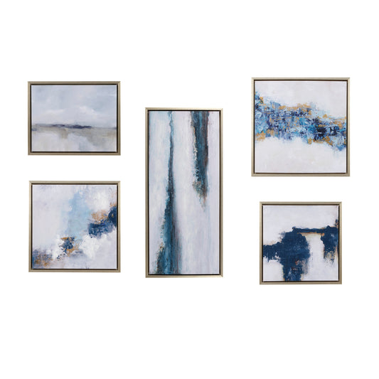 INK+IVY Abstract 5-piece Gallery Framed Canvas Wall Art Set